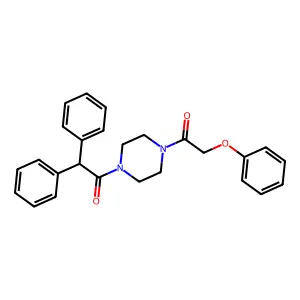 1-(Diphenylacetyl)-4-(phenoxyacetyl)piperazine structure