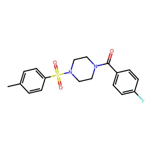 (4-Fluoro-phenyl)-[4-(toluene-4-sulfonyl)-piperazin-1-yl]-methanone structure