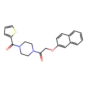2-(Naphthalen-2-yloxy)-1-[4-(thiophene-2-carbonyl)-piperazin-1-yl]-ethanone structure