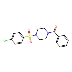 {4-[(4-Chlorophenyl)sulfonyl]piperazino}(phenyl)methanone structure