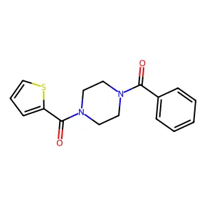 Piperazine, 1-benzoyl-4-(2-thienylcarbonyl)- structure