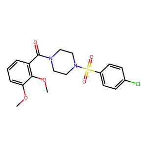 [4-(4-Chloro-benzenesulfonyl)-piperazin-1-yl]-(2,3-dimethoxy-phenyl)-methanone structure