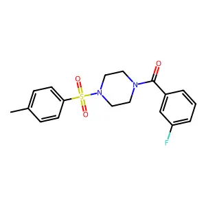 1-(3-Fluorobenzoyl)-4-[(4-methylphenyl)sulfonyl]piperazine structure