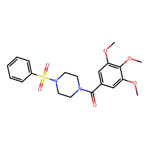 (4-(Phenylsulfonyl)piperazin-1-yl)(3,4,5-trimethoxyphenyl)methanone structure