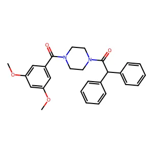 1-[4-(3,5-Dimethoxy-benzoyl)-piperazin-1-yl]-2,2-diphenyl-ethanone structure