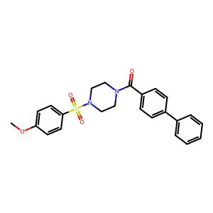 Biphenyl-4-yl-[4-(4-methoxy-benzenesulfonyl)-piperazin-1-yl]-methanone structure