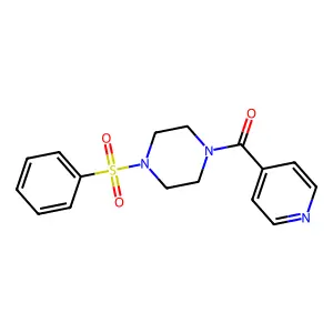 1-Isonicotinoyl-4-(phenylsulfonyl)piperazine structure