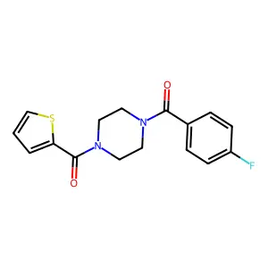 (4-Fluorophenyl)-[4-(thiophene-2-carbonyl)piperazin-1-yl]methanone structure