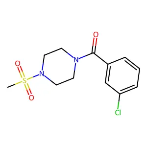 (3-Chlorophenyl)-(4-methylsulfonylpiperazin-1-yl)methanone structure