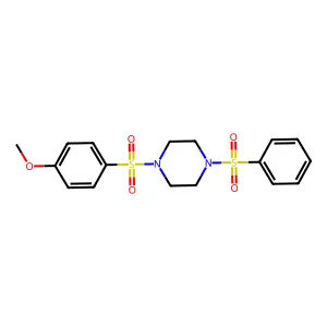 1-Benzenesulfonyl-4-(4-methoxy-benzenesulfonyl)-piperazine structure