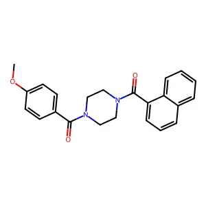 1-(4-Methoxybenzoyl)-4-(1-naphthoyl)piperazine structure