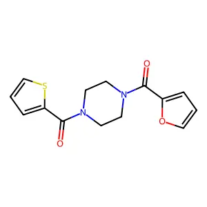 4-(2-Furylcarbonyl)piperazinyl 2-thienyl ketone structure