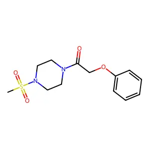 1-(4-Methylsulfonylpiperazin-1-yl)-2-phenoxyethanone structure