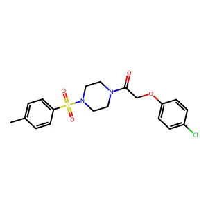 2-(4-Chlorophenoxy)-1-{4-[(4-methylphenyl)sulfonyl]piperazin-1-yl}ethanone structure
