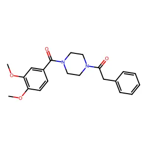1-[4-(3,4-Dimethoxybenzoyl)piperazin-1-yl]-2-phenylethanone structure