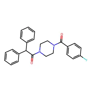 1-(Diphenylacetyl)-4-(4-fluorobenzoyl)piperazine structure