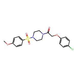 1-[(4-Chlorophenoxy)acetyl]-4-[(4-methoxyphenyl)sulfonyl]piperazine structure