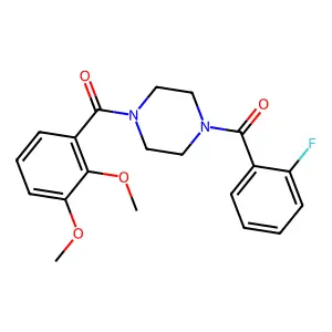 1-(2,3-Dimethoxybenzoyl)-4-(2-fluorobenzoyl)piperazine structure