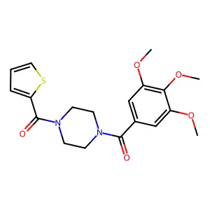 [4-(Thiophene-2-carbonyl)-piperazin-1-yl]-(3,4,5-trimethoxy-phenyl)-methanone structure