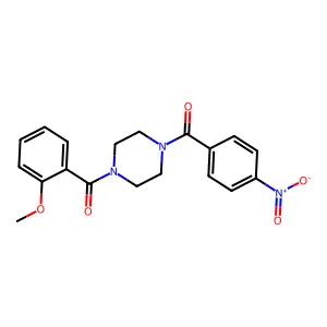 (2-Methoxyphenyl){4-[(4-nitrophenyl)carbonyl]piperazin-1-yl}methanone structure