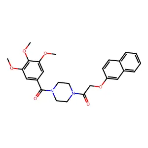 1-[(2-Naphthyloxy)acetyl]-4-(3,4,5-trimethoxybenzoyl)piperazine structure