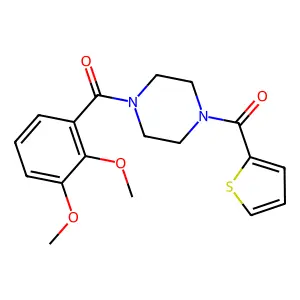 1-(2,3-Dimethoxybenzoyl)-4-(2-thienylcarbonyl)piperazine structure