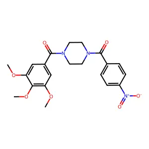 (4-Nitrophenyl){4-[(3,4,5-trimethoxyphenyl)carbonyl]piperazin-1-yl}methanone structure