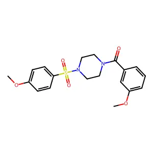 1-(3-Methoxybenzoyl)-4-[(4-methoxyphenyl)sulfonyl]piperazine structure