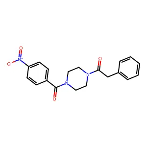 1-{4-[(4-Nitrophenyl)carbonyl]piperazin-1-yl}-2-phenylethanone structure
