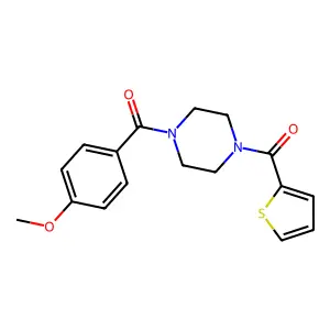 (4-Methoxyphenyl)-[4-(thiophene-2-carbonyl)piperazin-1-yl]methanone structure