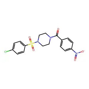 {4-[(4-Chlorophenyl)sulfonyl]piperazin-1-yl}(4-nitrophenyl)methanone structure