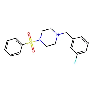 1-(3-Fluorobenzyl)-4-(phenylsulfonyl)piperazine structure