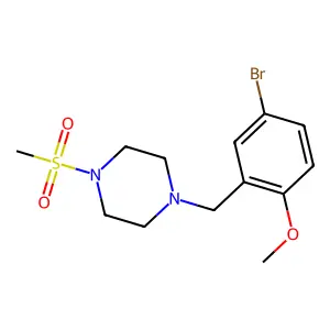 1-(5-Bromo-2-methoxybenzyl)-4-(methylsulfonyl)piperazine structure