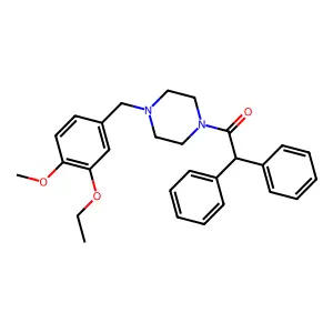 1-[4-(3-Ethoxy-4-methoxybenzyl)piperazin-1-yl]-2,2-diphenylethanone structure