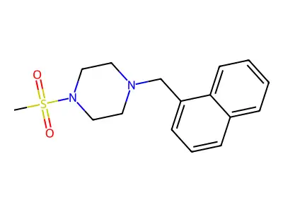 1-Methylsulfonyl-4-(naphthalen-1-ylmethyl)piperazine structure