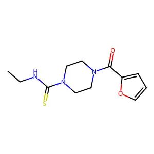 N-ethyl-4-(2-furoyl)-1-piperazinecarbothioamide structure