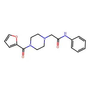 2-[4-(furan-2-carbonyl)piperazin-1-yl]-N-phenylacetamide structure
