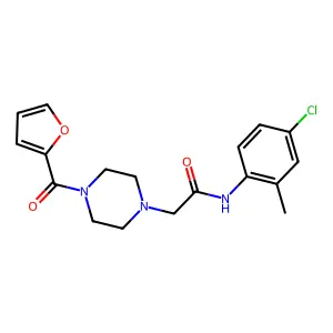 N-(4-Chloro-2-methyl-phenyl)-2-[4-(furan-2-carbonyl)-piperazin-1-yl]-acetamide structure