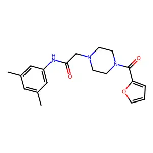N-(3,5-dimethylphenyl)-2-[4-(furan-2-carbonyl)piperazin-1-yl]acetamide structure