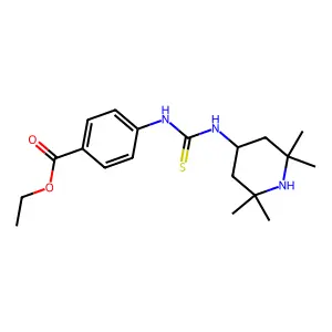 4-[3-(2,2,6,6-Tetramethyl-piperidin-4-yl)-thioureido]-benzoic acid ethyl ester structure