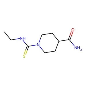 1-(Ethylcarbamothioyl)piperidine-4-carboxamide structure
