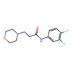 N-(3,4-difluorophenyl)-3-morpholin-4-ylpropanamide structure