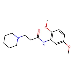 N-(2,5-dimethoxyphenyl)-3-piperidin-1-ylpropanamide structure