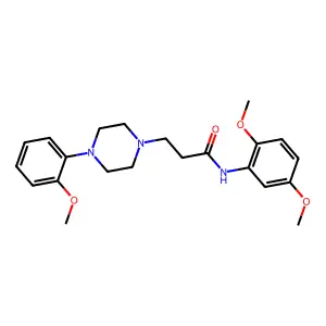 N-(2,5-dimethoxyphenyl)-3-[4-(2-methoxyphenyl)piperazin-1-yl]propanamide structure