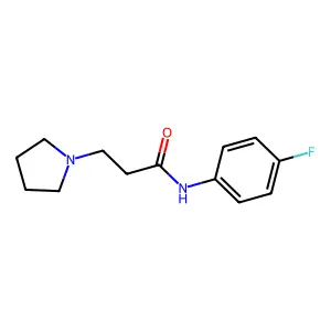 N-(4-fluorophenyl)-3-pyrrolidin-1-ylpropanamide structure