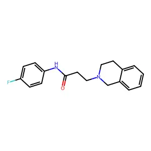 3-(3,4-dihydro-1H-isoquinolin-2-yl)-N-(4-fluorophenyl)propanamide structure