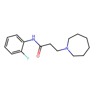 3-(azepan-1-yl)-N-(2-fluorophenyl)propanamide structure