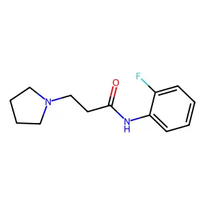 N-(2-氟苯基)-3-吡咯烷-1-基丙酰胺 structure