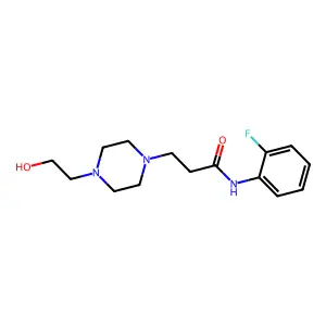 N-(2-fluorophenyl)-3-[4-(2-hydroxyethyl)piperazin-1-yl]propanamide structure