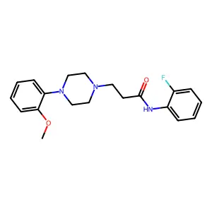 N-(2-fluorophenyl)-3-[4-(2-methoxyphenyl)piperazin-1-yl]propanamide structure
